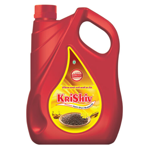 krishiv kachi ghani mustard oil 5l jar
